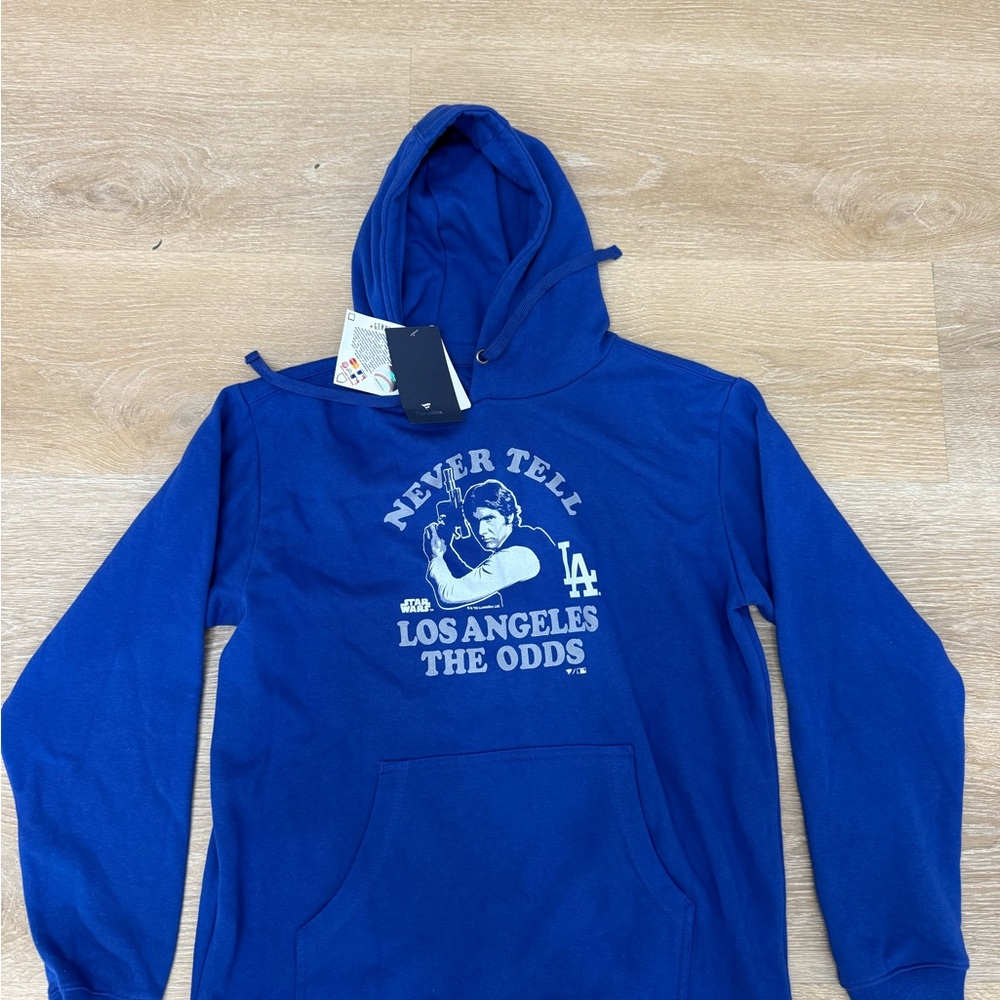 New RARE Star Wars Dodgers Hoodie Fanatics MLB Baseball pullover medium